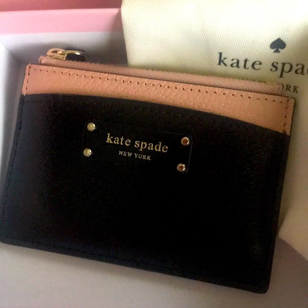 NWT Kate Spade - Pink & Black coin wallet